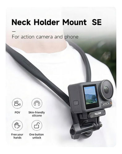 Sujetador De Cuello Para Celulares Y Cámaras De Acción
