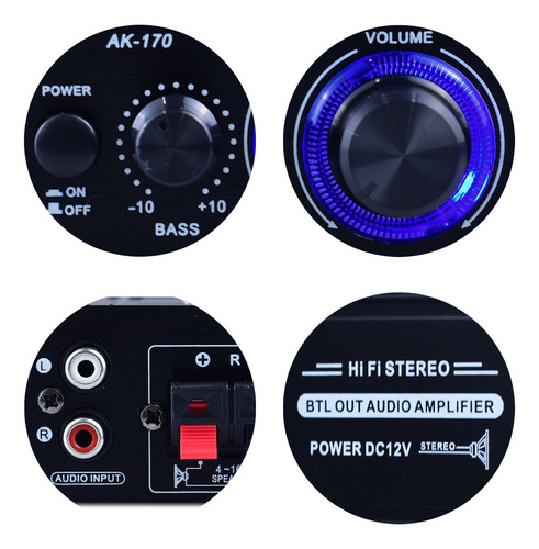 Altavoz Doméstico Sound Machine Mini Audio Ak170 Para Coche