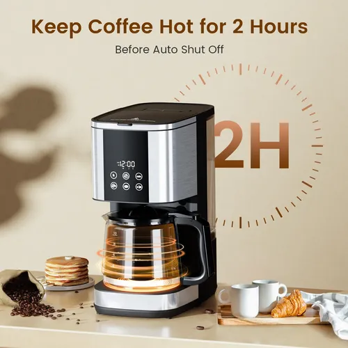 Cafetera De Goteo Programable 10 Tazas Pantalla Táctil