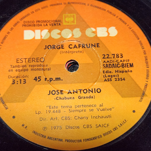 Simple Jorge Cafrune Discos Cbs C6