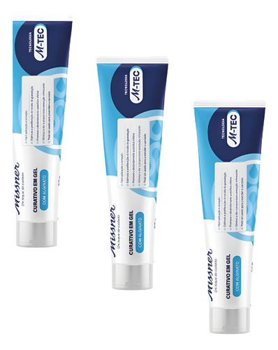 Curativo Com Alginato (hidrogel) 85g Pomada 3 Unid. Missner