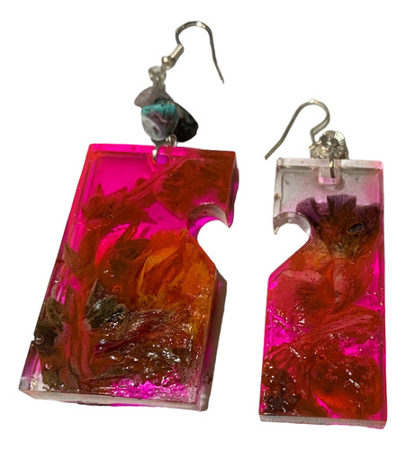 Aretes Desiguales Rosa