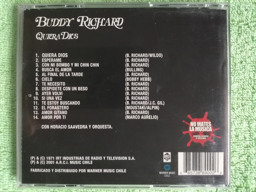 Eam Cd Buddy Richard Quiera Dios 1971 Segundo Album Estudio