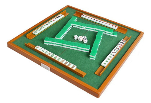 Mini Mahjong Set Con Mesa Plegable Mahjong Portátil Mah