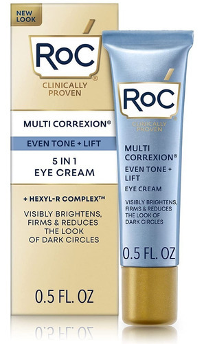 Creme de olhos Roc Multi Correxion 5 em 1 com manteiga de karité, tipo de pele, todos os tipos de pele