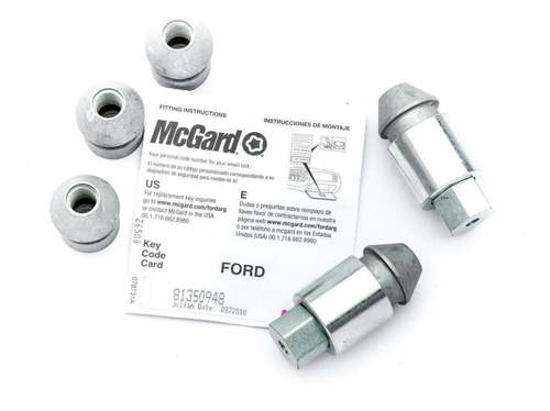 Imagen 3 de 7 de Kit 5 Tuercas De Seguridad Ford Ecosport