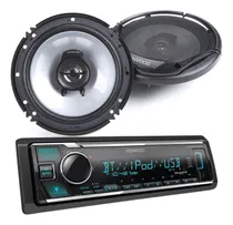 Comprar Combo Parlantes 6'' Mas Radio 1 Din Kenwood Bt Para Auto
