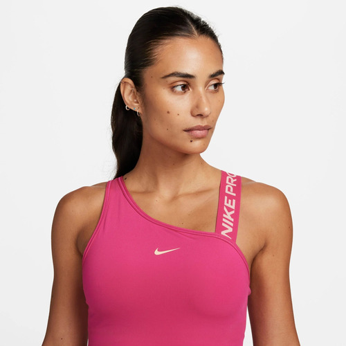 Nike Pro Swoosh (bra/top Asimétrico De Media Sujeción Mujer)