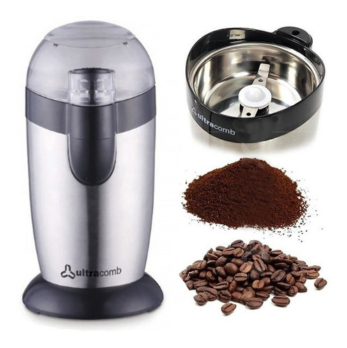 Imagen 2 de 5 de Molinillo Para Cafe Ultracomb 120w Acero Inoxidable Cocina
