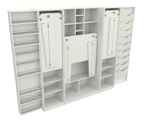 Armário Multifuncional Ateliê M3 Estação Scrapbox Cor Branco
