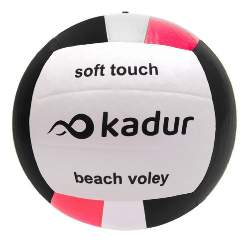 Pelota Voley Cuero Sintetico Playa Beach Volley Balon Color Blanco/Negro/Rosa