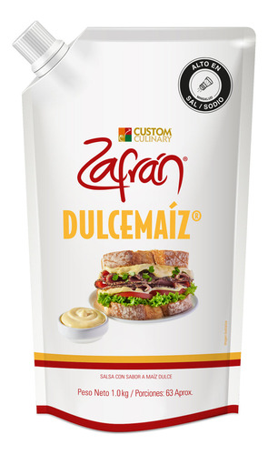 Salsa  Mayo Maiz Dulce 1000g Zafran Cj 8 - g a $29