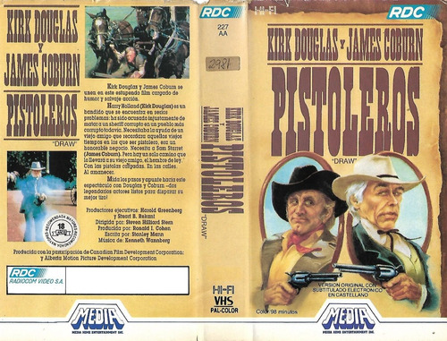 Pistoleros Vhs Kirk Douglas James Coburn Western Draw! 1984