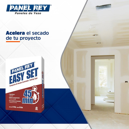Masilla Para Yeso Secado Rápido Panel Rey 45 Minutos