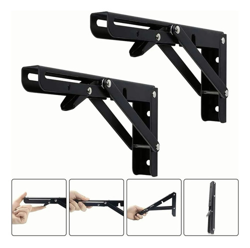 Mensula Soporte Repisa Acero Brazo Abatible Par 50cm