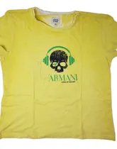Comprar Playera Armani Junior Amarilla Calavera. La Segunda Bazar