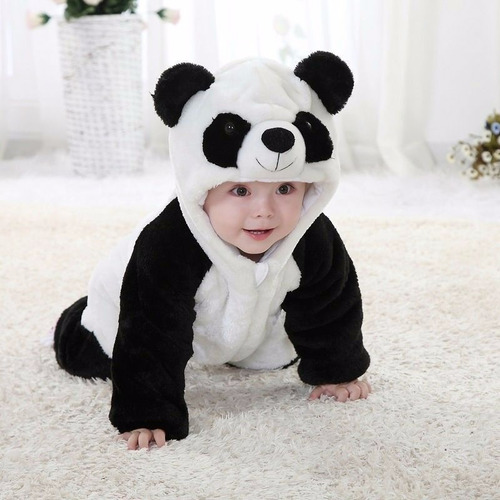 Macacão Infantil Panda Bichinho Estilo Parmalat Quente