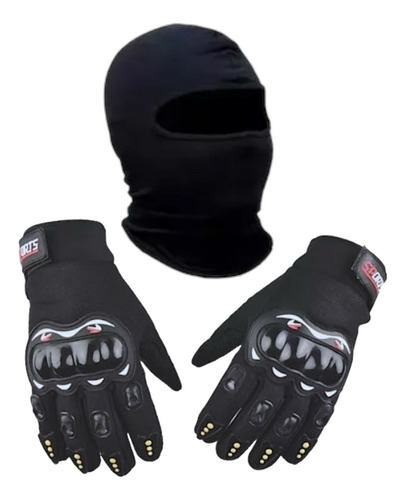 Kit Luva Moto Frio Intenso Sport Bike+touca Ninja Motoqueiro