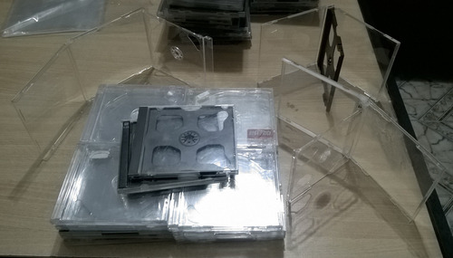 25 Cajas De Cds Dobles Usadas En Muy Buen Estado Transparente (Usado)