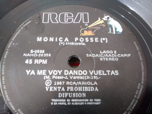 Vinilo Single De Monica Posse - Abri Mi Corazon ( N64