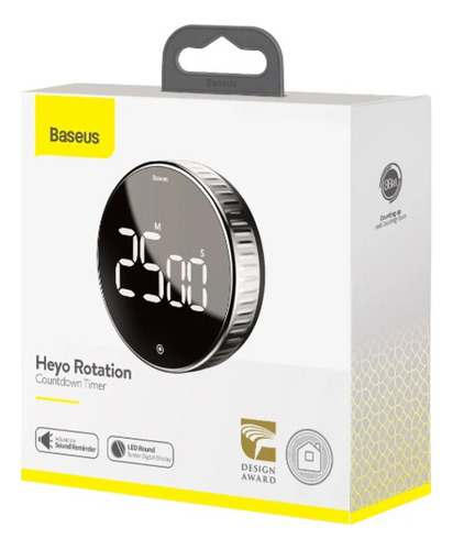 Timer De Cozinha Baseus Magnético Cronômetro Rotatório