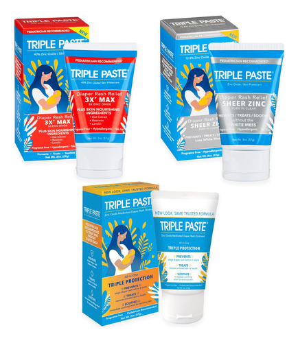 Triple Paste Paquete De Regalo: Crema Para La Erupcion Del P