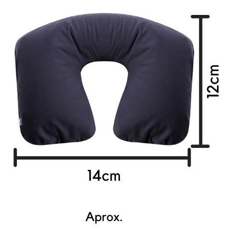 Imagen 3 de 10 de Set Viaje Almohada Inflable Y Antifaz Travel Blue Tb223 Full