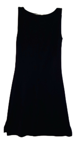Vestido Elastizado Lycra Negro Via Vai Cuello Bote Small T 1