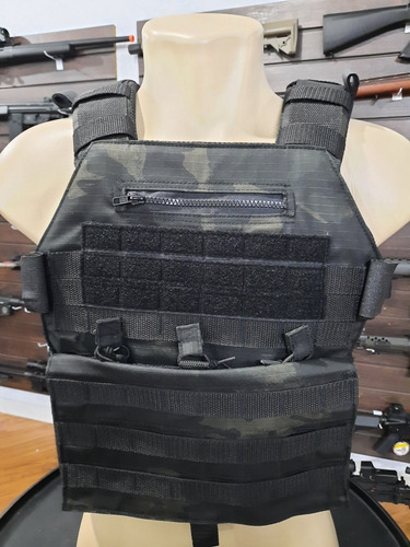 Colete Plate Carrier Multican Black Ripstop 