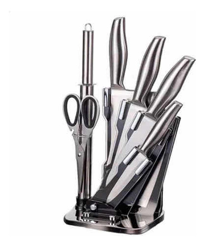 Set De Cuchillos 7 Piezas Acero Inox + Soporte