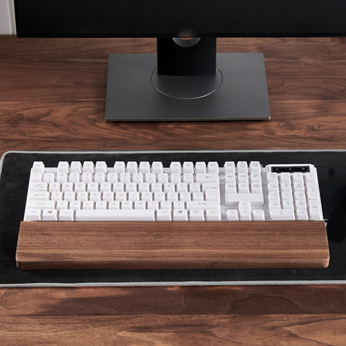 L Reposamuñecas De Madera For Teclado, Longitud Fácil, 44 Cm