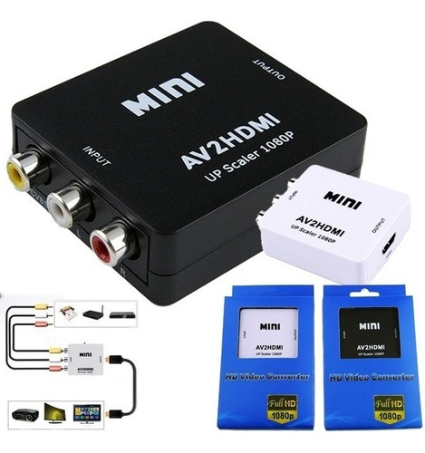 Adaptador Conversor Av Rca Análogo A Hdmi Digital