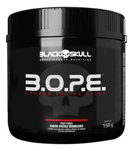 Pré-treino Bope Black Skull Frutas Vermelhas 150g