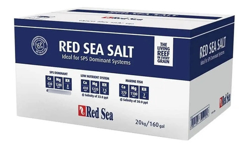 Red Sea Sal 20kg Box Caja Acuario Peces Marinos Rinde 605lt