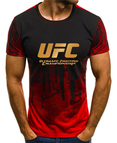 Camiseta De Boxeo Ufc Con Estampado 3d De Manga Corta Mma