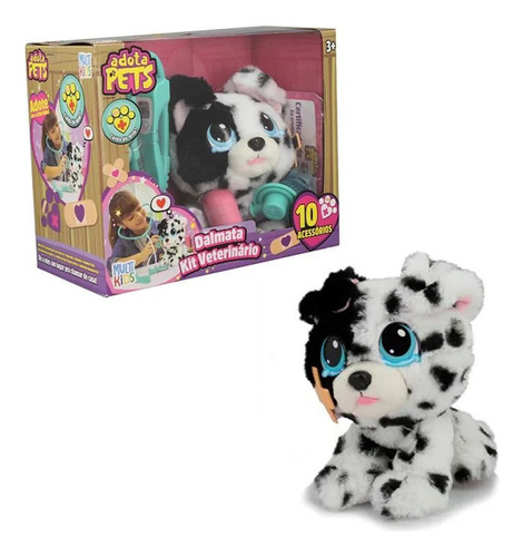 Pelúcia Adota Pets Luppy Playset Veterinário Multikids