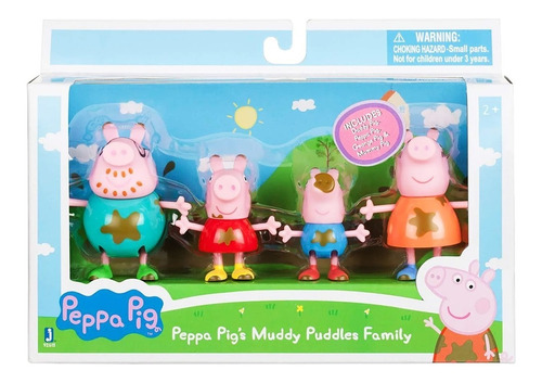 Familia En Charcos Lodosos Peppa Pig (4 Piezas)