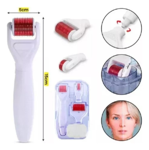 Derma Roller Rodillo Facial Microagujas Regenera 4 En 1