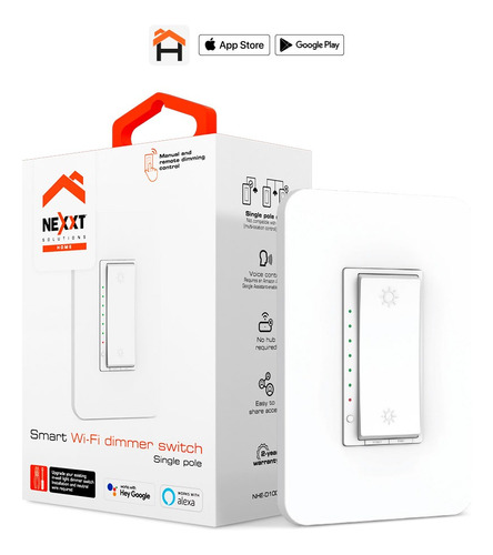 Nexxt Switch Regulador De Intensidad Alexa App Wifi Nhed100