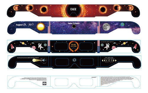 20 Lentes De Papel Para El Eclipse Solar Total Para Observar