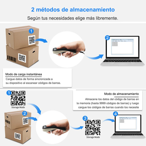 Kuiiyer E325 Lector De Códigos De Barras Inalámbrico Bluetooth 1d/cd Qr.portátil Inalámbrico Bluetooth Lector De Código De Barras 1d/cd Lector Qr Con Anuncio De Voz Pantalla Led.