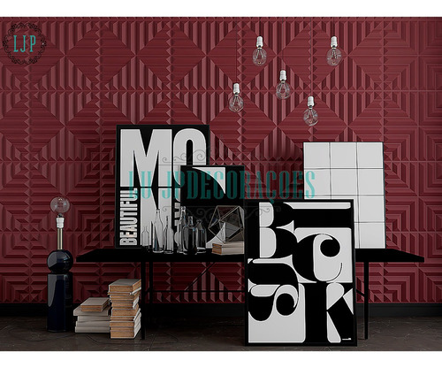 Imagem 8 de 10 de Kit 20m² Revestimento 3d Placas Decoraticas 50cm X 50cm Luxo