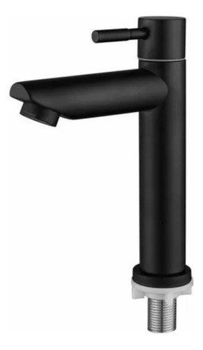 Grifo Acero Inoxidable Para Agua Fría Lavabo Color Negro