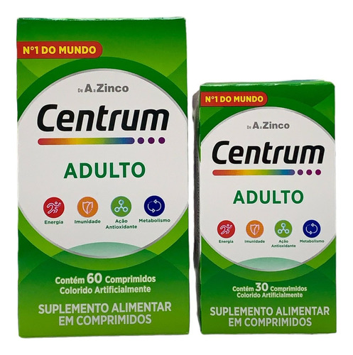 Kit Centrum Adulto 60 + 30 Comprimidos