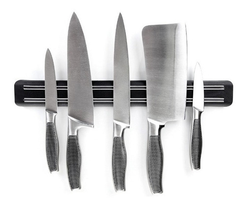 Imagem 5 de 9 de Barra Magnética Para Facas Metal Multiuso Ímã Cozinha 33 Cm