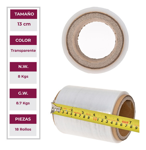 Rollo De Emplaye Playo Pelicula Estirable 13 Cm