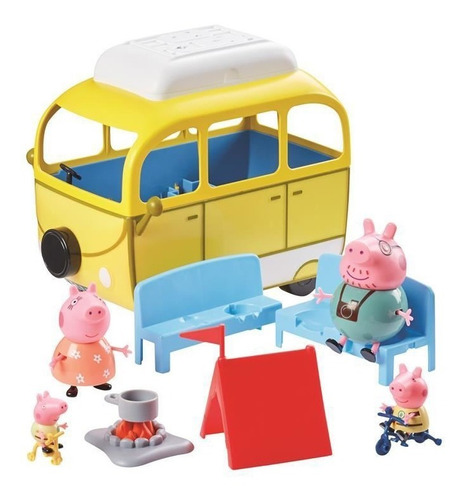 Peppa Pig Campervan Vehiculo Dia De Camping Familia Y Acc 