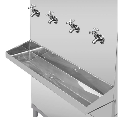 Bebedouro Industrial De Coluna 200l Em Aço Inox Frisbel 220v