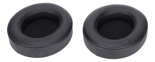 Almohadillas De Cuero Negro Para Auriculares, De Repuesto Bl