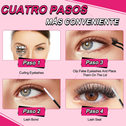 Cmayome Pestañas Postizas 204 Piezas Caja Set Gran Capacidad
